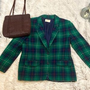Rare Vintage 100% Wool Pendleton Plaid Blazer